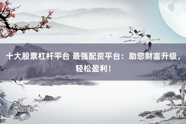 十大股票杠杆平台 最强配资平台：助您财富升级，轻松盈利！