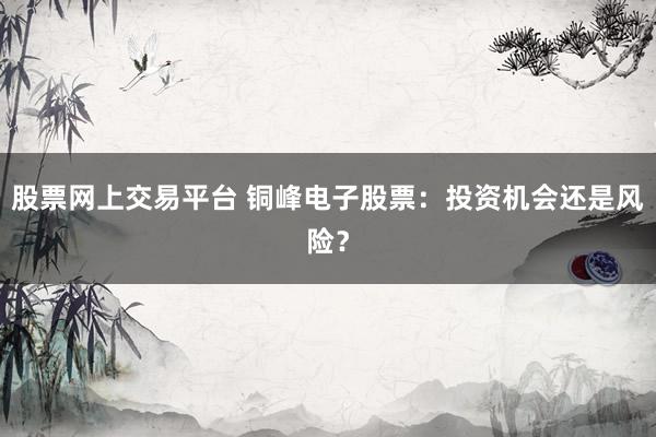 股票网上交易平台 铜峰电子股票：投资机会还是风险？