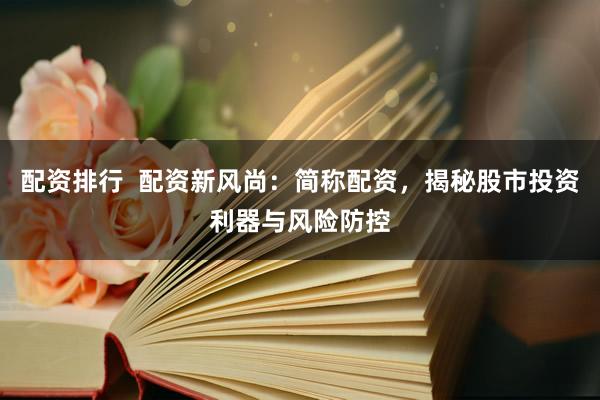 配资排行  配资新风尚：简称配资，揭秘股市投资利器与风险防控